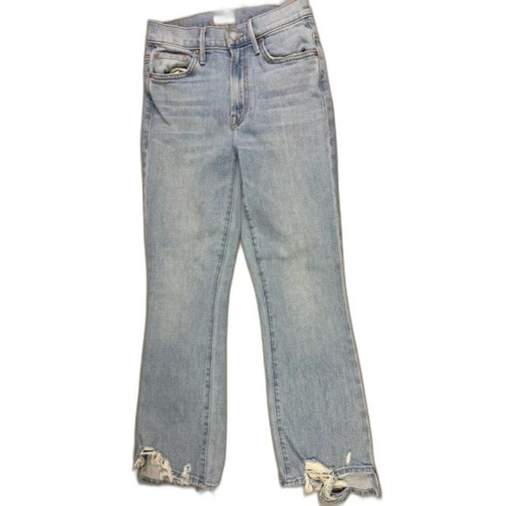 Mother  24 Womens Jeans The Insider Crop Step Chew Distress Mentally Elsewhere